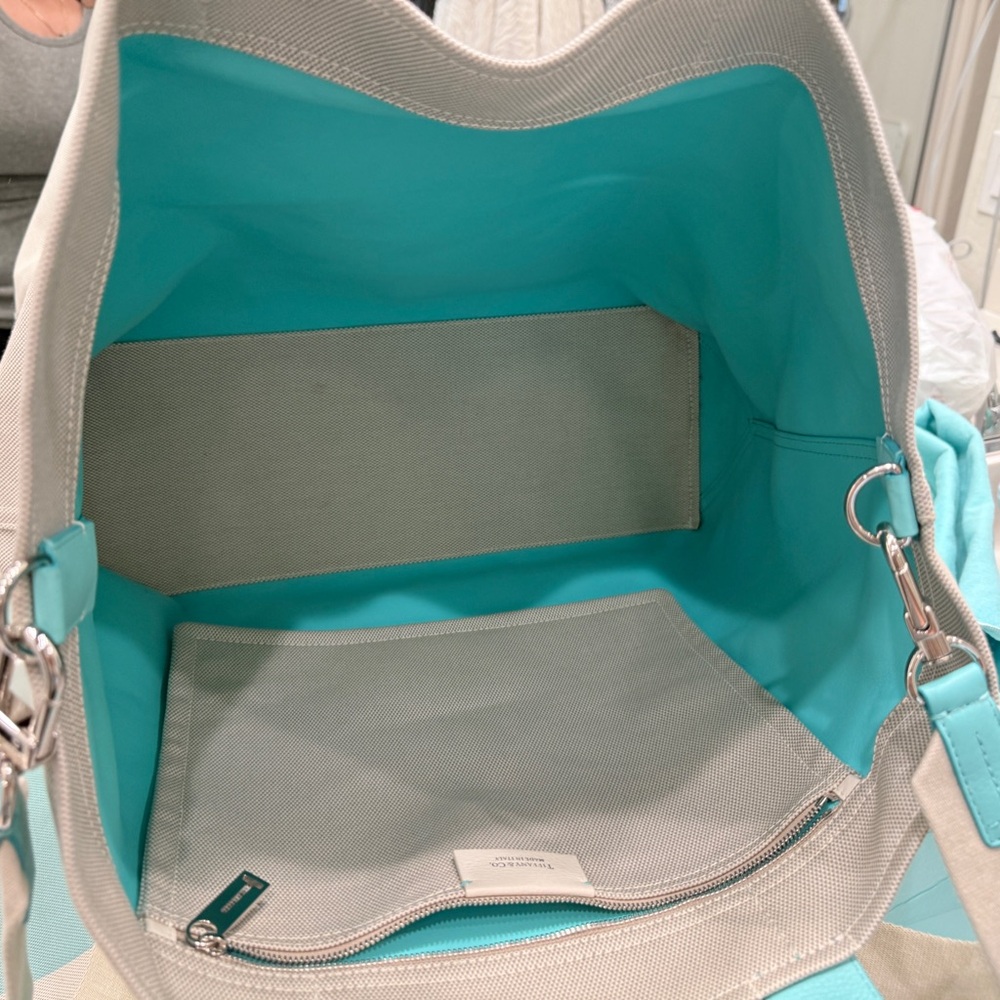 Tiffany & Co. Matching Canvas Tote & Makeup Bag - Picture 2 of 7